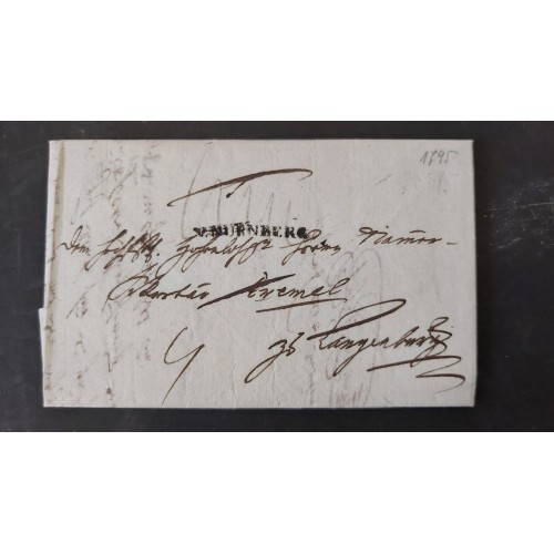 ÖSTERREICH 1795 AUSLANDS-Brief (mit Inhalt)  V.NÜRNBERG Stempel. '4'Postvermerk.