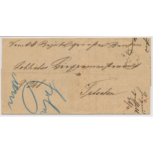 Österreich 1877 Brief (Inhalt) BENSEN nach TETSCHEN.