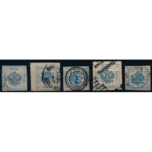Österreich 5Stk. Zeitungsstempelmarken! Interessantes Lot!