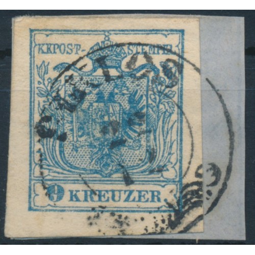 ÖSTERREICH 1850 9kr, MP, Type III. SIKLÓS (Ungarn) Mü:20P!