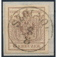 ÖSTERREICH 1850 6kr, MP, Type III. SZOLNOK (Ungarn) Schön!