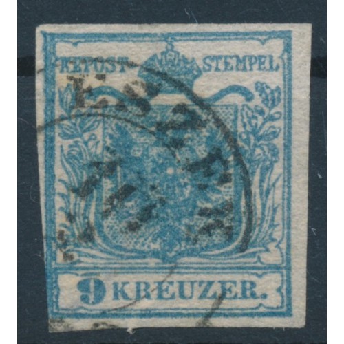ÖSTERREICH 1850 9kr, HP, TYPE I.! RANDDRUCK! WASSERZEICHEN! ESZÉK. Schön! ÖSTERREICH 1850 9kr, HP, TYPE I.! RANDDRUCK! WASSERZEICHEN! ESZÉK. Schön!