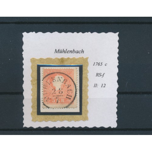ÖSTERREICH 1858 5kr, Type II. MÜHLENBACH (Sb) Mü:12P! Schön!