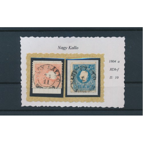 ÖSTERREICH 1858 2Stk.Marke! NAGY KÁLLÓ (Ungarn) Mü:10P!