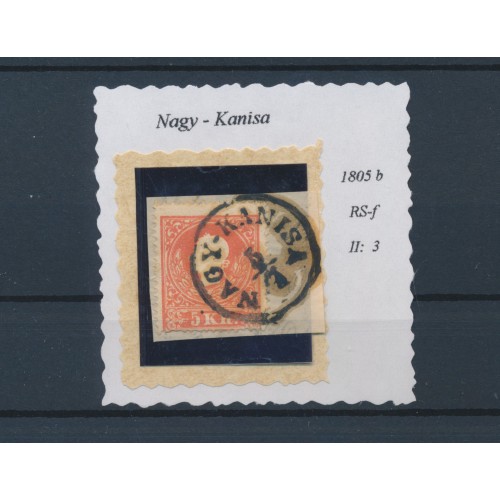 ÖSTERREICH 1858 5kr, Type II. NAGY-KANISA (Ungarn)