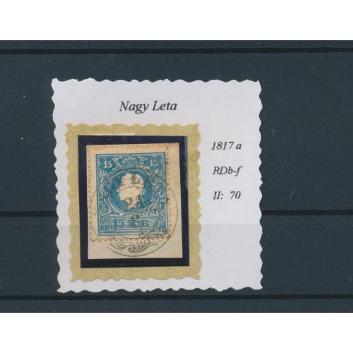 ÖSTERREICH 1858 15kr, Type II. NAGY LÁTA (Ungarn) Mü:70P! Schöne!
