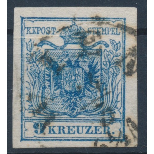 ÖSTERREICH 1850 9kr, HP, Type III. breitrandig. PAPIERFALTE! WIEN. Interessant! ÖSTERREICH 1850 9kr, HP, Type III. breitrandig. PAPIERFALTE! WIEN. Interessant!