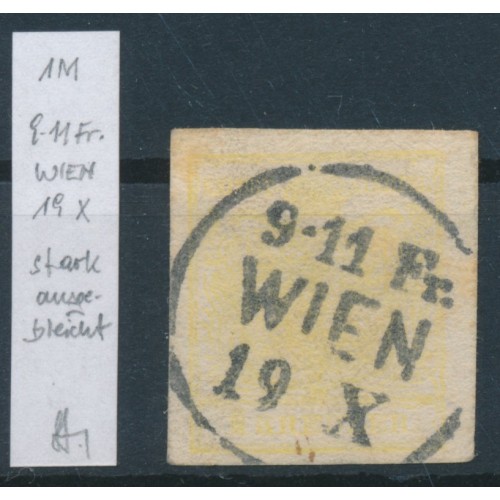 ÖSTERREICH 1850 1kr, gelb, MP, Type III. WIEN. STRAKOSCH Bestimmung! Attraktiv! ÖSTERREICH 1850 1kr, gelb, MP, Type III. WIEN. STRAKOSCH Bestimmung! Attraktiv!