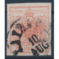 ÖSTERREICH 1850 3kr, HP, Type III. PAPIERFALTE oben! LAIBACH (Kr) Schön!