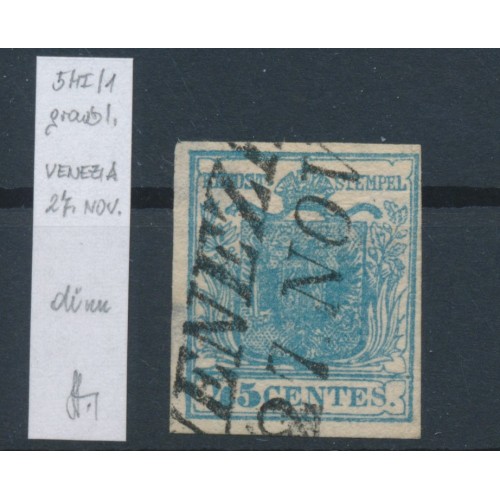 LOMBARDEI-VENETIEN 1850 45C, HP, TYPE I.! Platte 1, U.M.! VENEZIA. STRAKOSCH B. LOMBARDEI-VENETIEN 1850 45C, HP, TYPE I.! Platte 1, U.M.! VENEZIA. STRAKOSCH B.