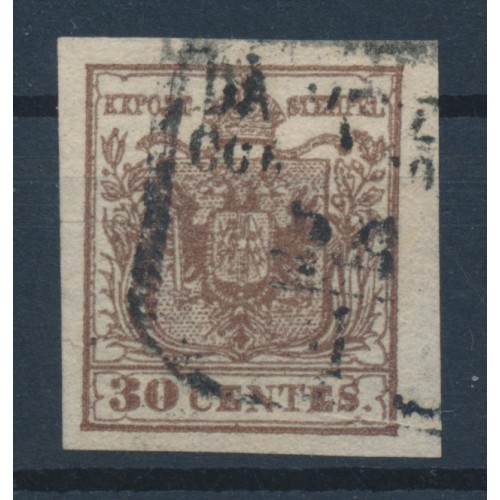 LOMBARDEI-VENETIEN 1850 30C PAPIERFALTEN! SCHIFFSTEMPEL DA VENEZIA/COL VAPORE LOMBARDEI-VENETIEN 1850 30C PAPIERFALTEN! SCHIFFSTEMPEL DA VENEZIA/COL VAPORE