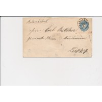 ÖSTERREICH 186. 10kr GA-Umschlag+10kr(1864) REKO-AUSLANDSBRIEF, KARLSBAD