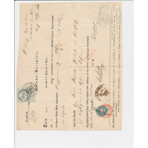 ÖSTERREICH 1864 10kr RETOUR-RECEPISSE mit STRZEDOKLUK (B) Müller nicht erwähnt! ÖSTERREICH 1864 10kr RETOUR-RECEPISSE mit STRZEDOKLUK (B) Müller nicht erwähnt!