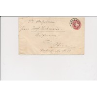 ÖSTERREICH 186. 5kr GA-Umschlag, TESCHEN (Sch) nach WIEN. WACHSSIEGEL! Schön!
