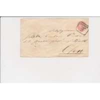 ÖSTERREICH 186. 5kr GA-Umschlag, LAIBACH/Stadt (Kr) nach UNGARN nach OFEN.