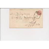 ÖSTERREICH 186. 5kr GA-Umschlag, MARIAHILF/WIEN nach PESTH. Schön!