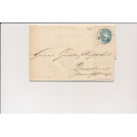 ÖSTERREICH 1864 10kr, EXTREM VERZÄHNT! AUSLANDS-Brief (Inhalt) PRAG/B.H.-DRESDEN