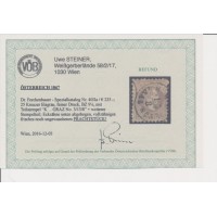 ÖSTERREICH 1867 25kr, LILAGRAU! FEINER DRUCK! Dr.Ferch:225,-€! GRAZ. VÖB! PRACHT