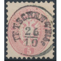 ÖSTERREICH 1864 5kr, TETSCHEN a/Elbe (B) Sehr schön! ÖSTERREICH 1864 5kr, TETSCHEN a/Elbe (B) Sehr schön!
