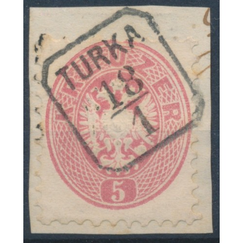 ÖSTERREICH 1864 5kr, TURKA (Galizien) Mü:40P! Schön!