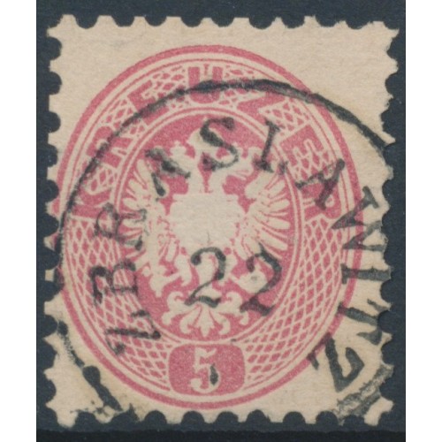 ÖSTERREICH 1864 5kr, ZBRASLAWITZ (B) Mü:12P! Schön!