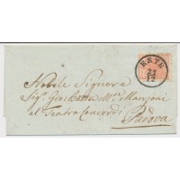 LOMBARDEI-VENETIEN 185. 15C HP, Type III. Brief, ESTE nach PADOVA. Schön! LOMBARDEI-VENETIEN 185. 15C HP, Type III. Brief, ESTE nach PADOVA. Schön!