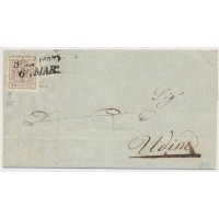 LOMBARDEI-VENETIEN 1851 30C, FARBSTOFFMANGEL! P.F.! Brief, BELLUNO nach UDINE. LOMBARDEI-VENETIEN 1851 30C, FARBSTOFFMANGEL! P.F.! Brief, BELLUNO nach UDINE.