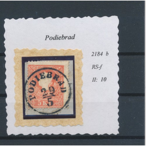 ÖSTERREICH 1858 5kr, Type II. PODIEBRAD (B) Mü:10P! Schön!
