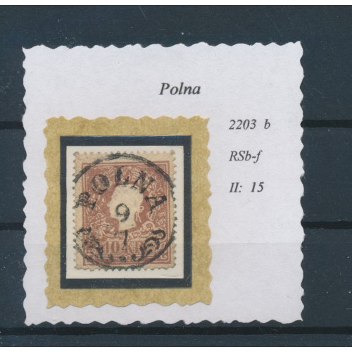 ÖSTERREICH 1858 10kr, Type II. POLNA (B) Mü:15P!