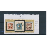 ÖSTERREICH 1858 3Stk.Mare! SMICHOW/PRAG (B) Mü:12P! Schön!