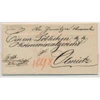 ÖSTERREICH 1834 Brief, LOBNIG (M) Mü:60P! Nach OLMÜTZ. Sehr schön!