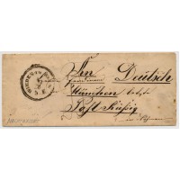 ÖSTERREICH 1864 Briefkuvert, WIEDEN IN WIEN nach AUSSIG. Ohne Briefmarke!
