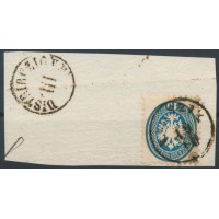LOMBARDEI-VENETIEN 1864 10sld. Auf Briefstück, VENEZIA+DISTRIBUZIONE/III.