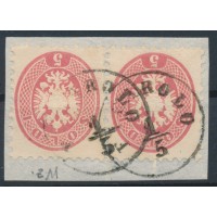LOMBARDEI-VENETIEN 1864 2*5sld. PAAR! Beide Marke mit WASSERZEICHEN! FICAROLO.