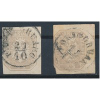LOMBARDEI-VENETIEN 1864 2Stk. Zeitungsmarken! Verschiedene Farbtöne! PORTOGRUARO