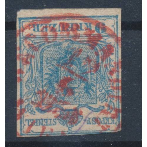 ÖSTERREICH 1850 9kr, MP, Type III. PLATTENFEHLER! ROTSTEMPEL RECOMMANDIRT/WIEN ÖSTERREICH 1850 9kr, MP, Type III. PLATTENFEHLER! ROTSTEMPEL RECOMMANDIRT/WIEN