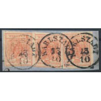ÖSTERREICH 1850 3*3kr MP, Type III. TREPPENFRANKATUR! KARLSTADT (Ks) Sehr schön!