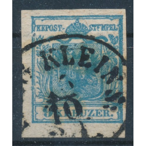 ÖSTERREICH 1850 9kr HP Type II.! RANDDRUCK rechts! PAPIERKORN! P.F.! PRAG KLEINS ÖSTERREICH 1850 9kr HP Type II.! RANDDRUCK rechts! PAPIERKORN! P.F.! PRAG KLEINS