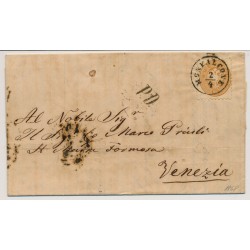 ÖSTERREICH 1868 15Kr, Brief (Inhalt) MONFALCONE LANDSKRON (B) nach WIEN. Schön!