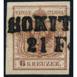 ÖSTERREICH 1850 6kr, HP, Type III. ROKITZAN (B) Mü:15P! Schön, frisch!