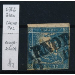 ÖSTERREICH 1851 Zeitungsmarke, blau, Type III.b, Kw:110,-€! TARNOPOL (Galizien)