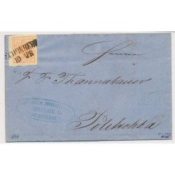 ÖSTERREICH 1858 3kr, Brief M.SCHÖNBERG (M) nach POLITSCHKA. HÜBNER Signum!