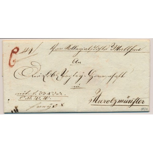 ÖSTERREICH 1834 Brief (Inhalt) Interessant, frisch!