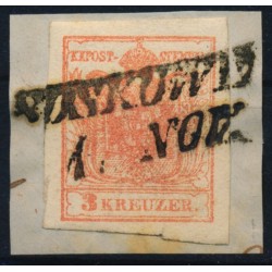 ÖSTERREICH 1850 3kr, MP, Type III. BOSKOWITZ (M) Schön, frisch!