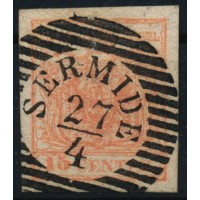 LOMBARDEI-VENETIEN 1850 15C, MP, Type III. SERMIDE. Schön!