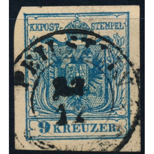 ÖSTERREICH 1850 9kr, MP, Type III. PEILSTEIN (Oö) Mü:20P! Schön!