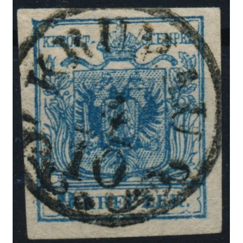 ÖSTERREICH 1850 9kr, HP, Type III. KRUMAU (B) Schön!