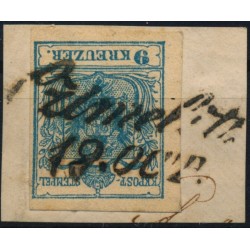 ÖSTERREICH 1850 9kr, MP, Type III.b, CZIMELITZ (B) Mü:15P! Sehr schön!