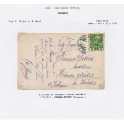 ÖSTERREICH 1915 5h KARTE, PRZEMYSL (Galizien)-HERMAN MESTEC. ZENSURIERT:PRZEMYSL