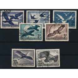 ÖSTERREICH 1950/53 967-973 FLUGPOST, kompl. Satz, gestempelt, Kw:360,-€